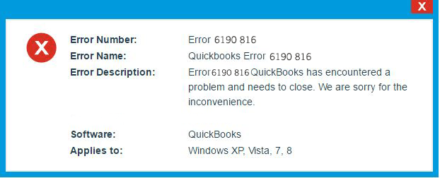 QuickBooks 6190 error