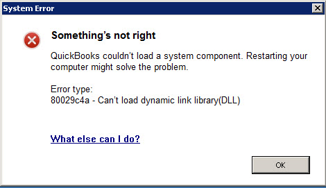 quickbooks runtime error 80029c4a