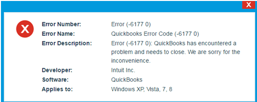 QuickBooks error code 6177 0