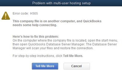 quickbooks h505 error message